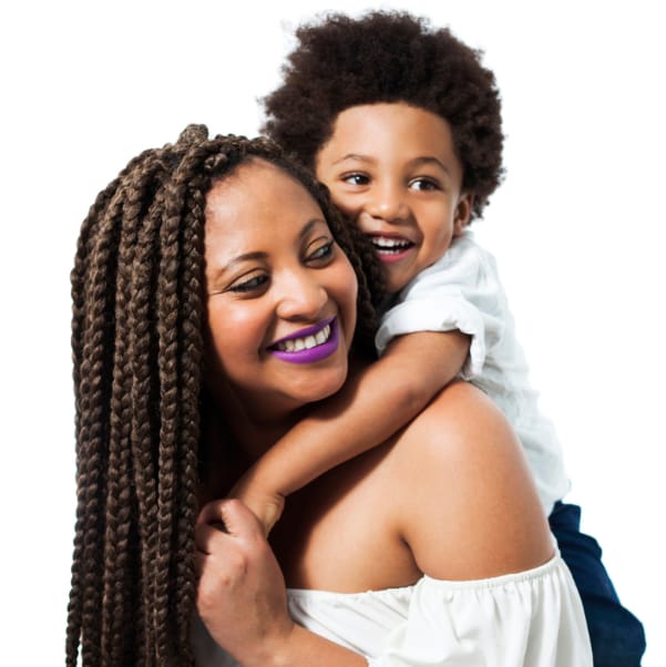 Woman smiling with bright teeth